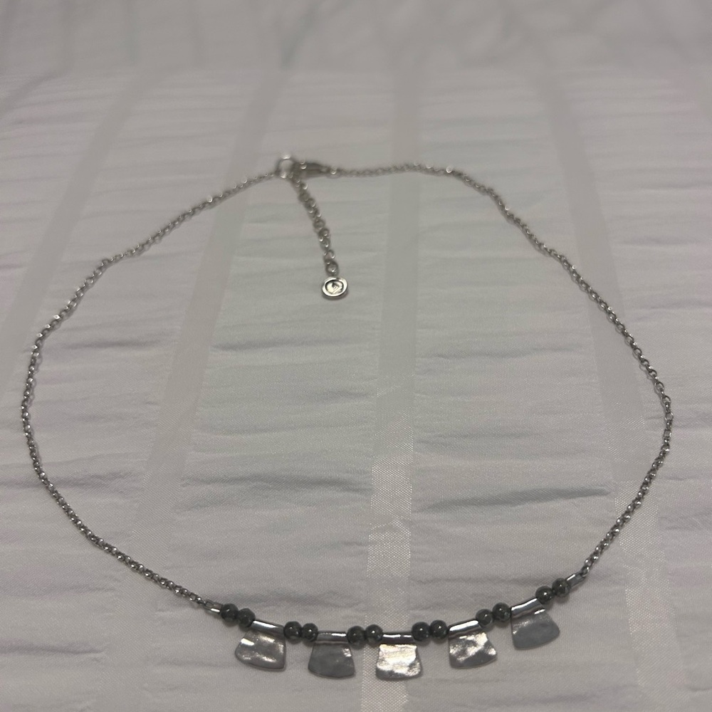 Elegant Silver and Pyrite Necklace